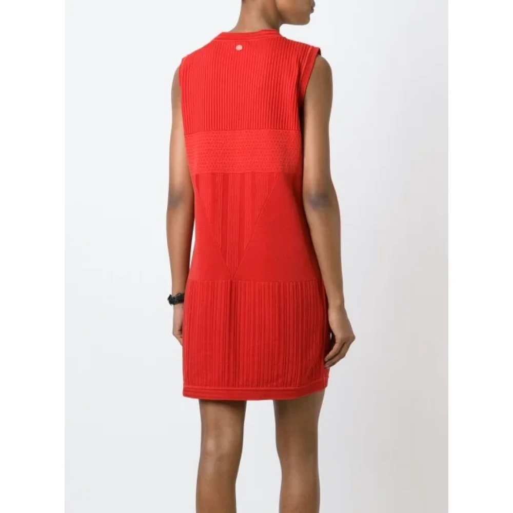 Chanel Vintage Pre-owned Knit dresses Red Dames