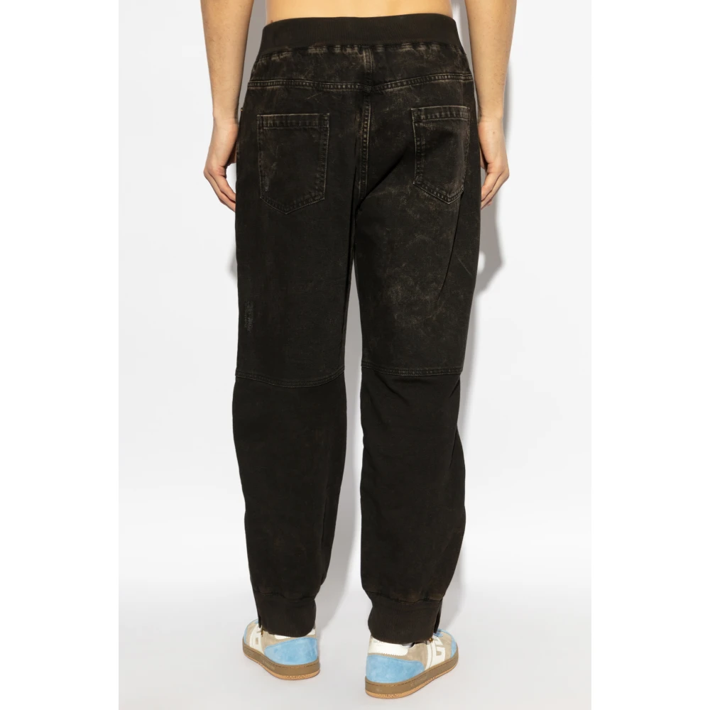 Balmain Broek met vintage effect Black Heren