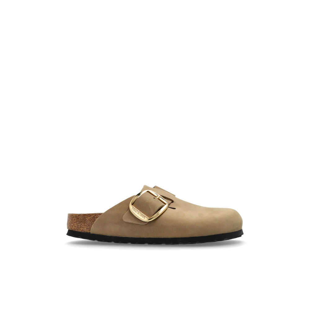 Birkenstock Women's Beige Mules, 8 Uk, Boston Big Buckle Slides