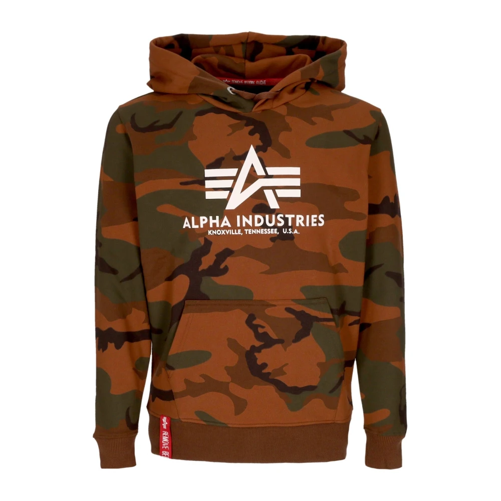 Alpha Industries Camo Bränd Hoodie Långärmad Sweatshirt Multicolor, Herr