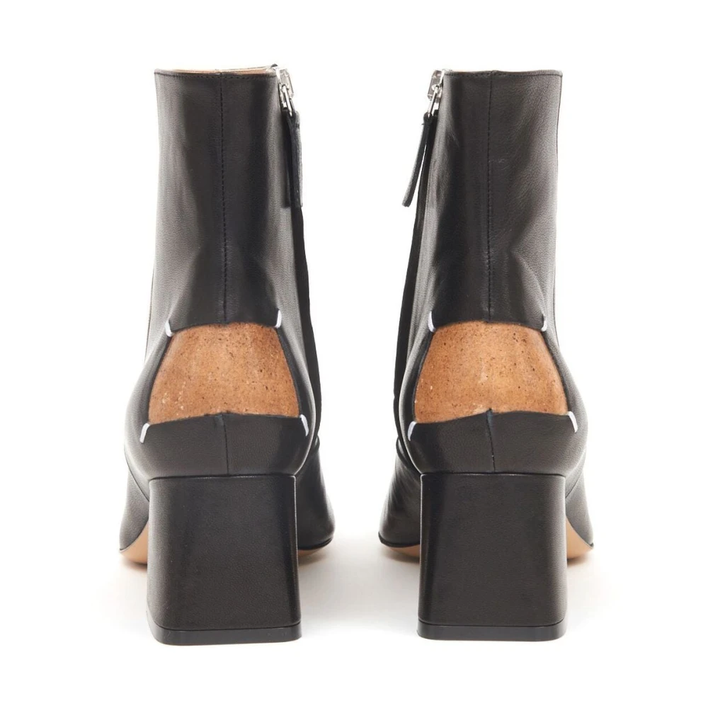 Maison Margiela Zwarte vierkante haklaarzen Black Dames