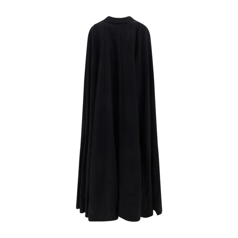 Dolce & Gabbana Geometrische Revers Wol Cape Jas Black Dames