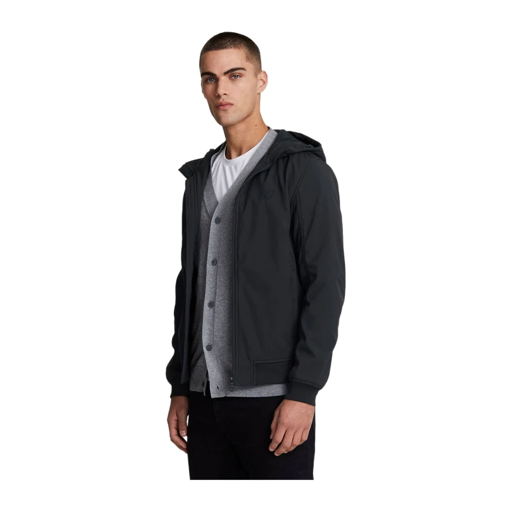Lyle & Scott Tonal Fleece Softshell Jas Black Heren