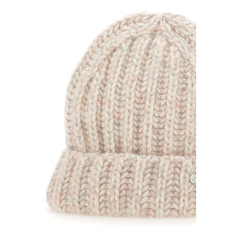 closed Roze Wol Geweven Damesmuts Pink Dames