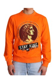 Orange King Ceasar Cotton Pullover Sweater