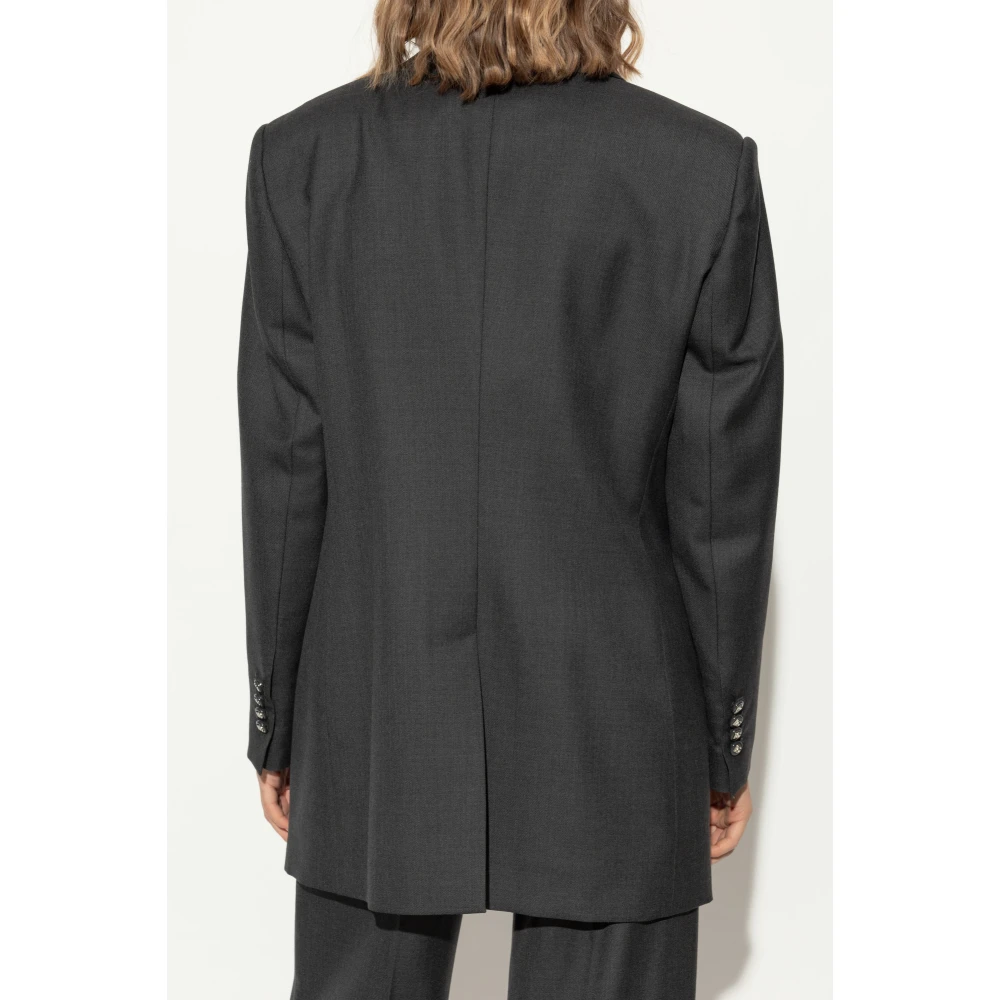 Dolce & Gabbana Wollen blazer met enkele split Gray Dames