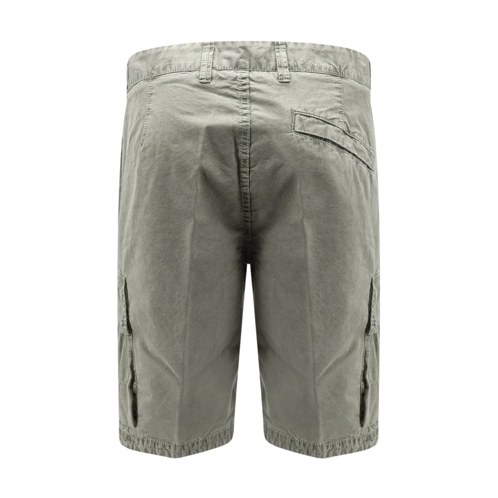 Stone Island Katoenen Bermuda Shorts met Logopatch Green Heren