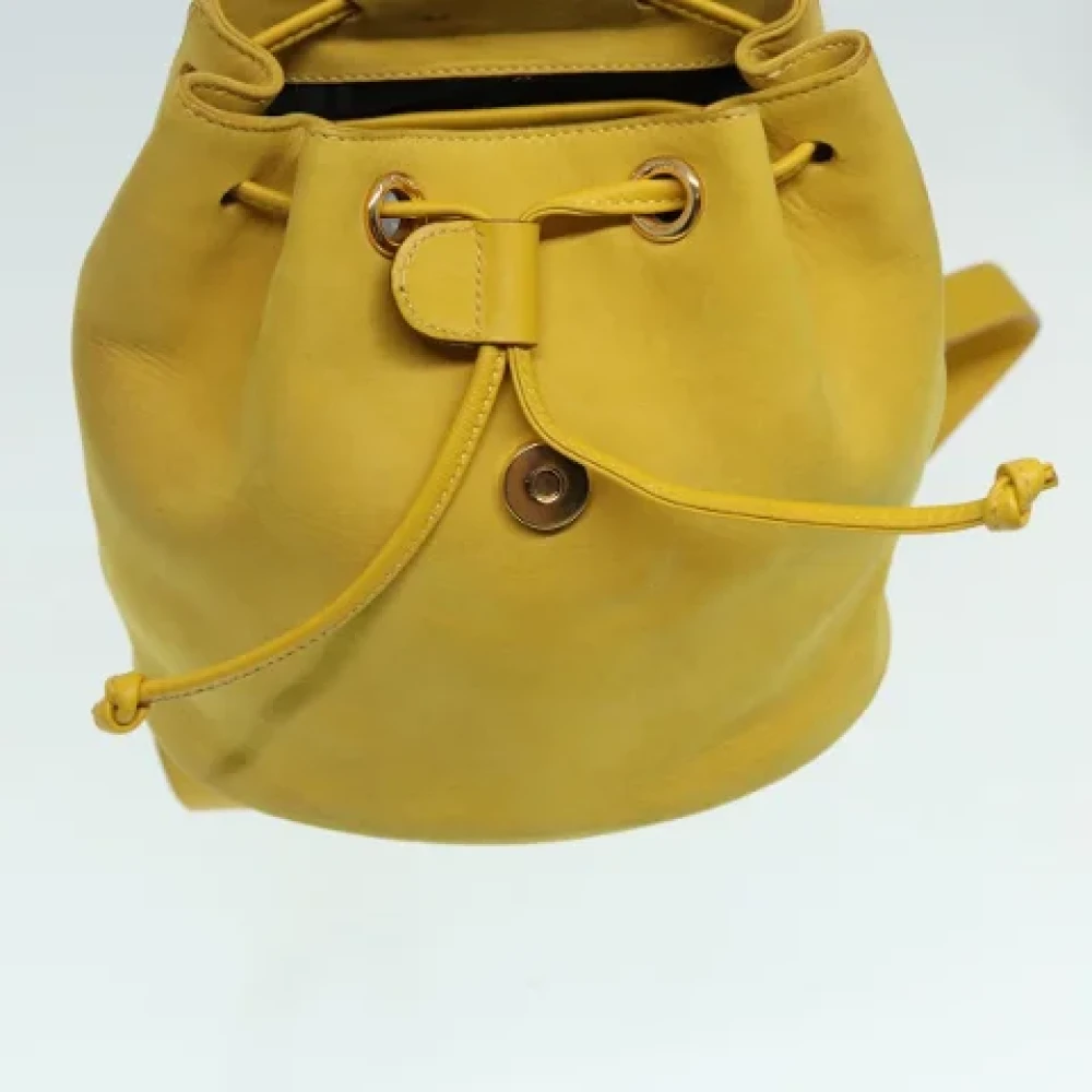 Salvatore Ferragamo Pre-owned Suede backpacks Yellow Dames