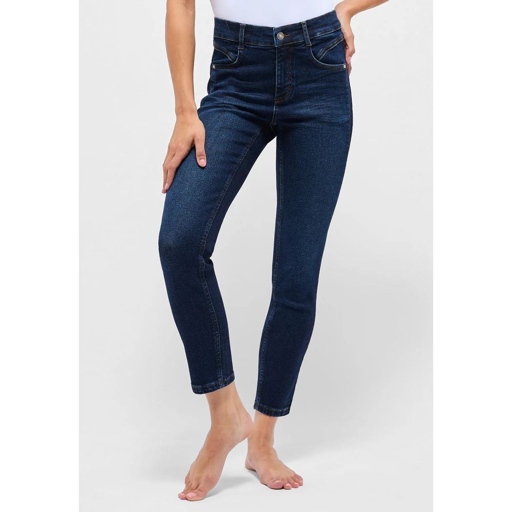 Angels Stijlvolle Seam Jurk Blue Dames