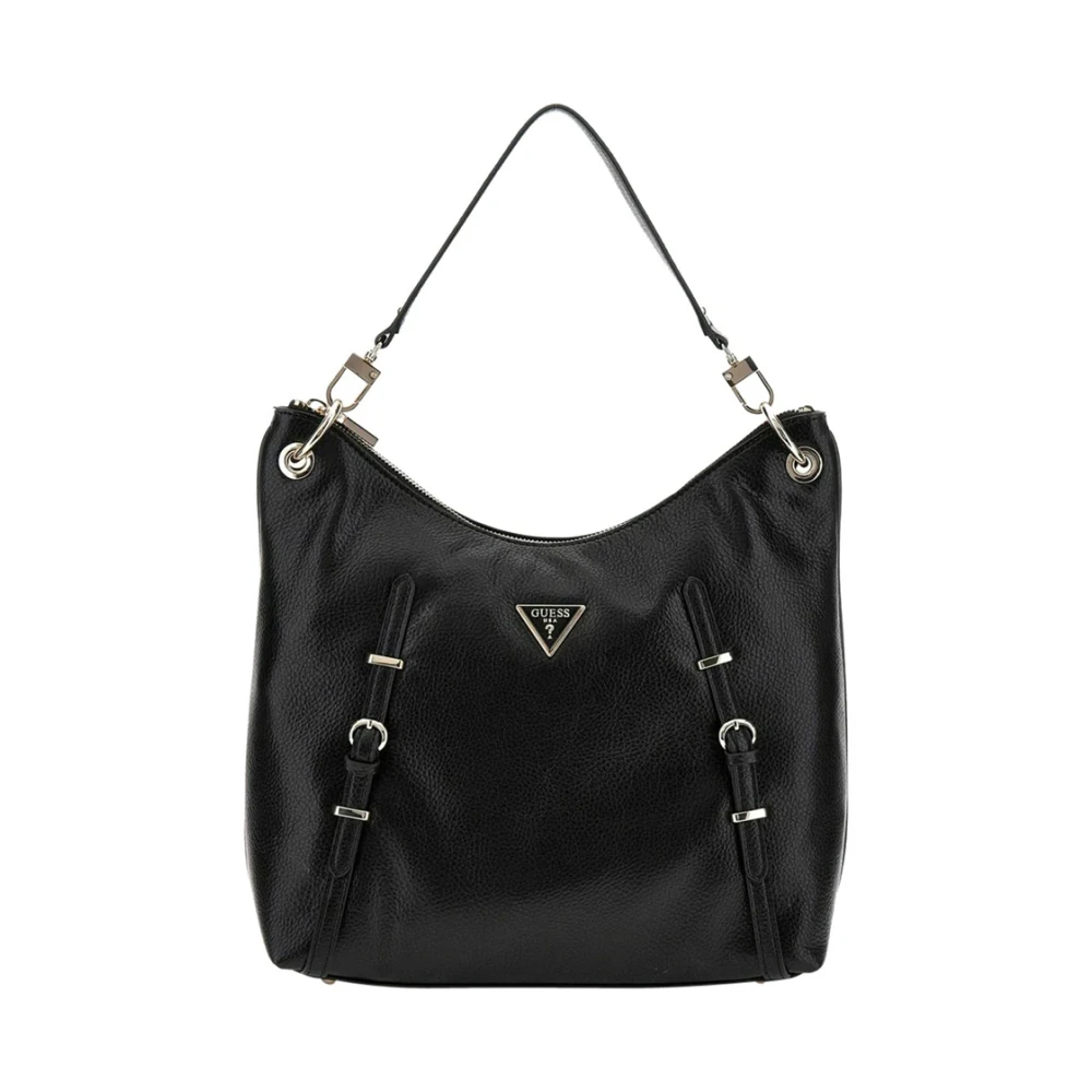 Guess Zwarte schoudertas met gouden details Black Dames