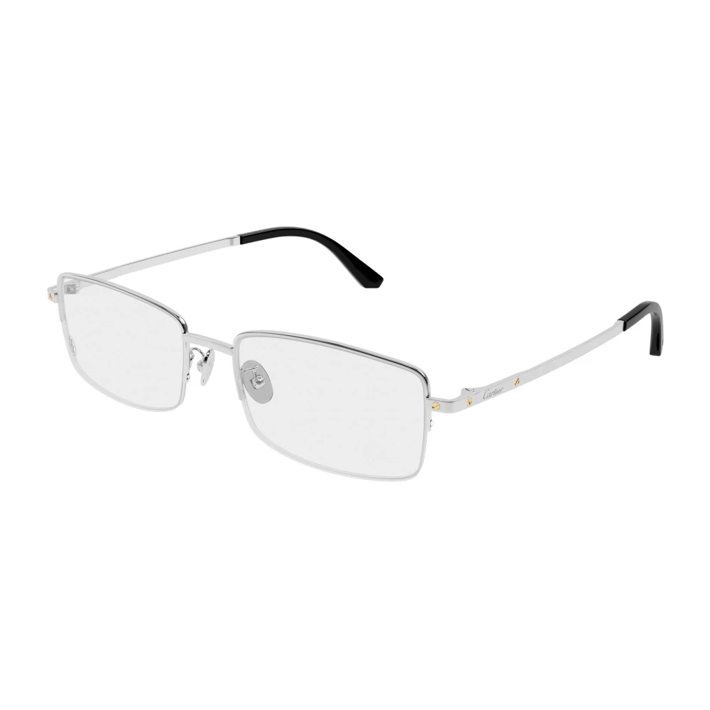 Cartier Men's Gray Glasses, 56 Mm, Santos Classic Eyeglasses