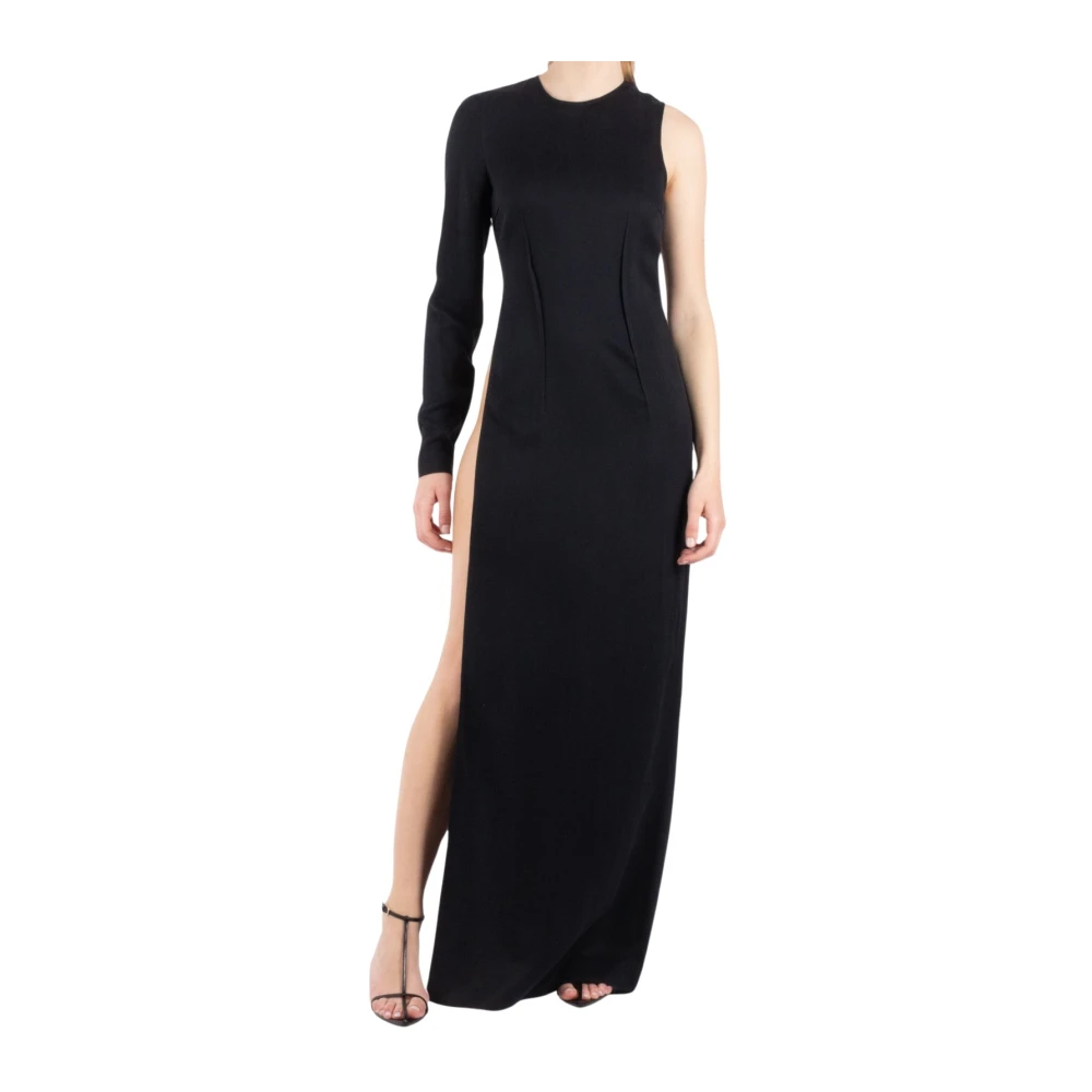 MM6 Maison Margiela Zwarte One-Shoulder Top met Rits Black Dames