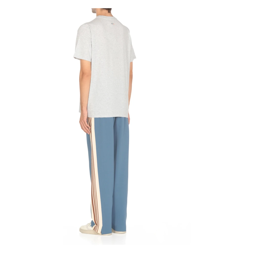 Autry Grijze Katoenen T-shirt met Logolabel Gray Heren