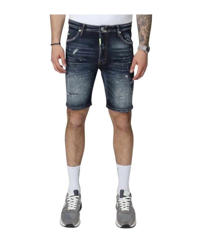 shorts-bleu-fonce-green-line