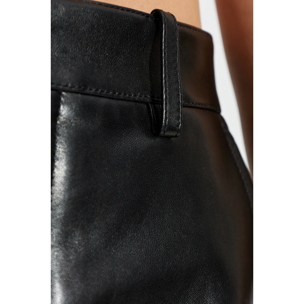 Bottega Veneta Leren broek Black Dames