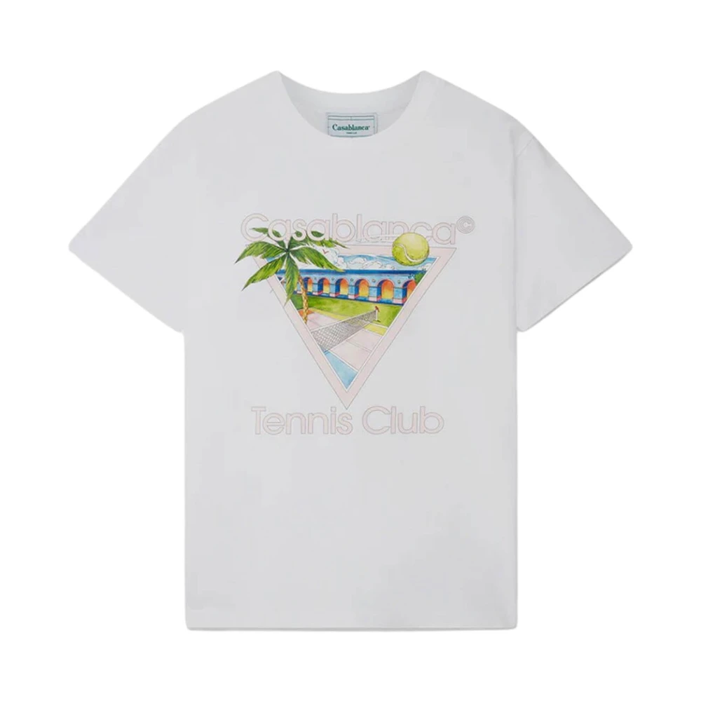 Casablanca Tennis Club Icon Screen Wit Shirt White