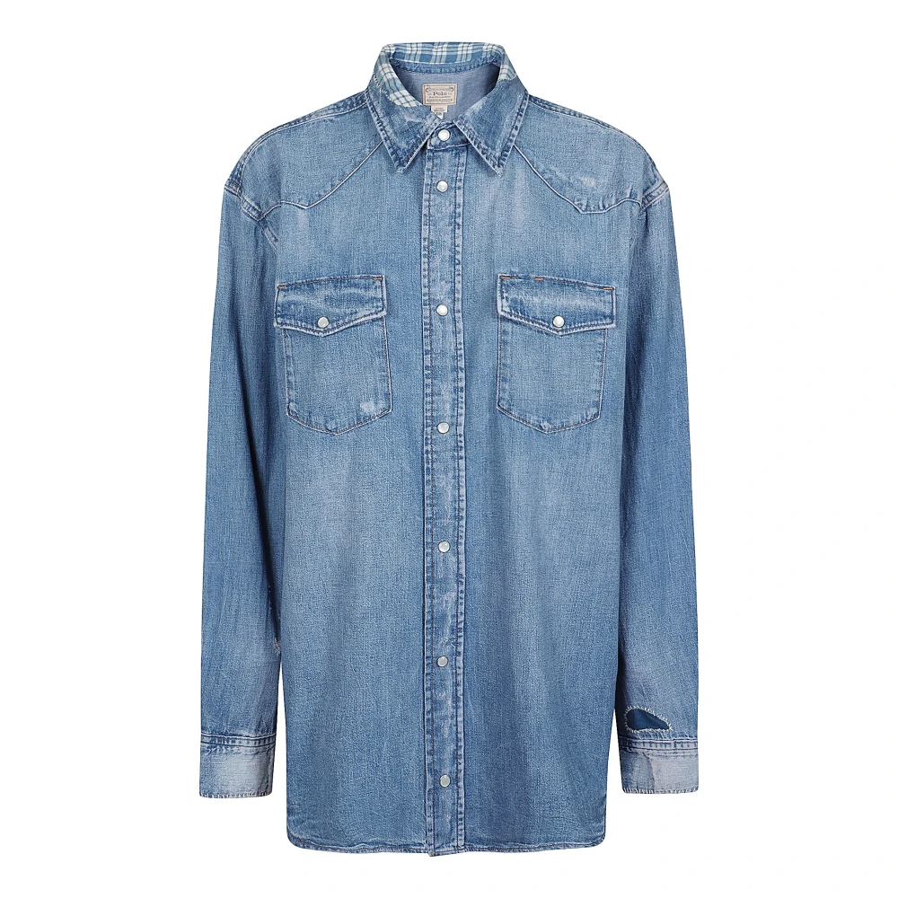 Ralph Lauren Knopen Voor Shirt Blue Dames