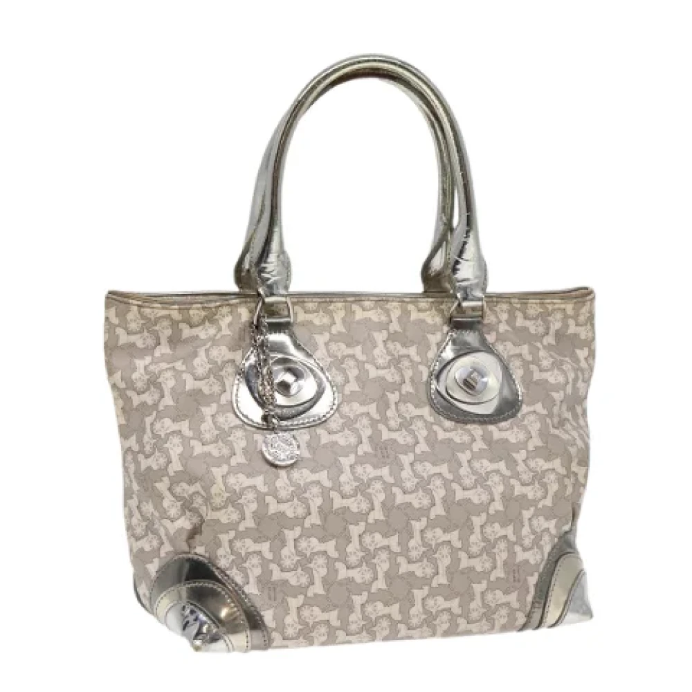 Celine Vintage Pre-owned Canvas celine-bags Gray Dames