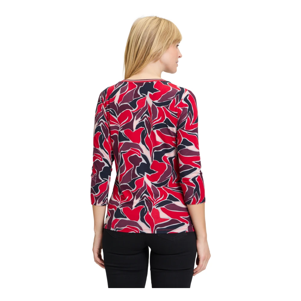 Betty Barclay Trendy Bedrukte Shirt Red Dames