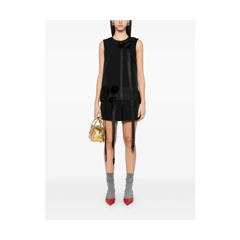 BAUM UND PFERDGARTEN Zwarte Plooi Strap Jurk Black Dames