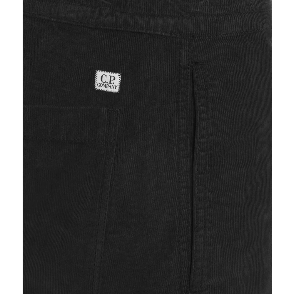 C.P. Company Zwarte Utility Corduroy Broek Aw24 Black Heren