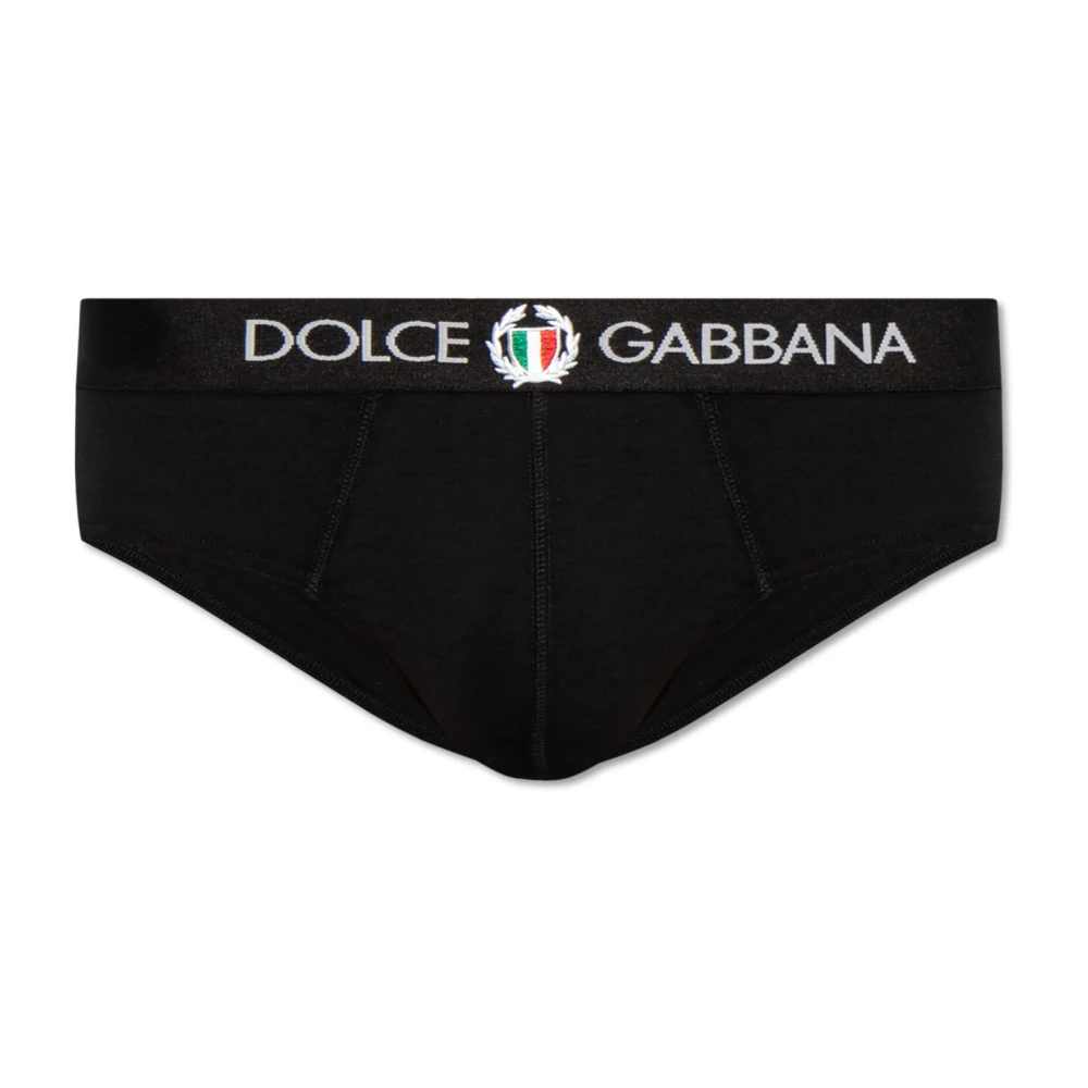 Dolce & Gabbana Katoenen slips Black Heren