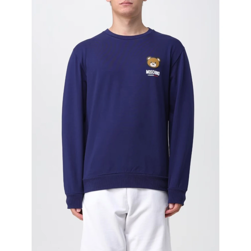 Moschino Herenondergoed Toy Sweatshirt Blue Heren