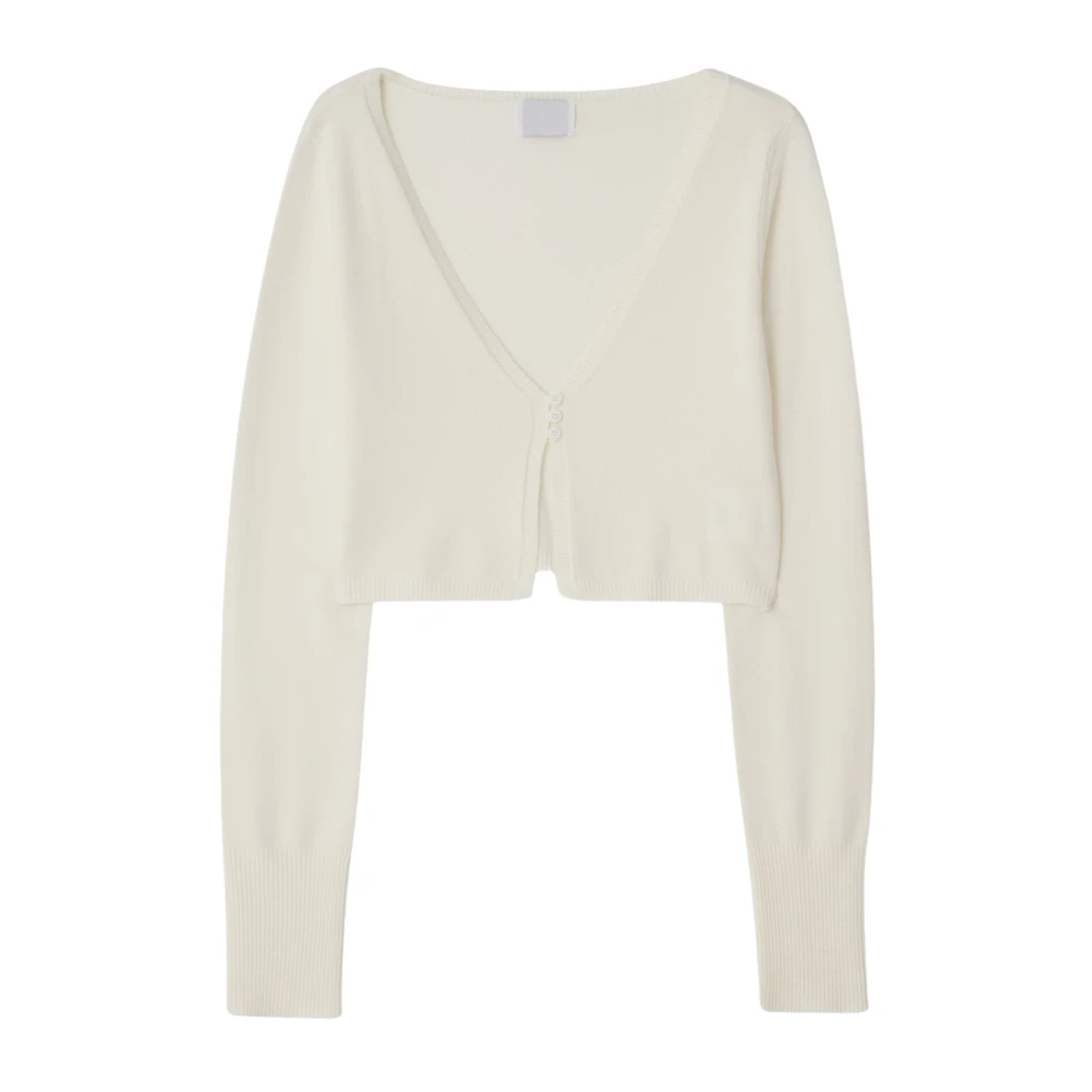 Cloeys Vit Kort Cardigan med Knappar White, Dam