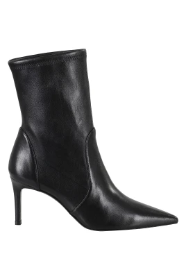 Svart Läder Power Bootie Boot