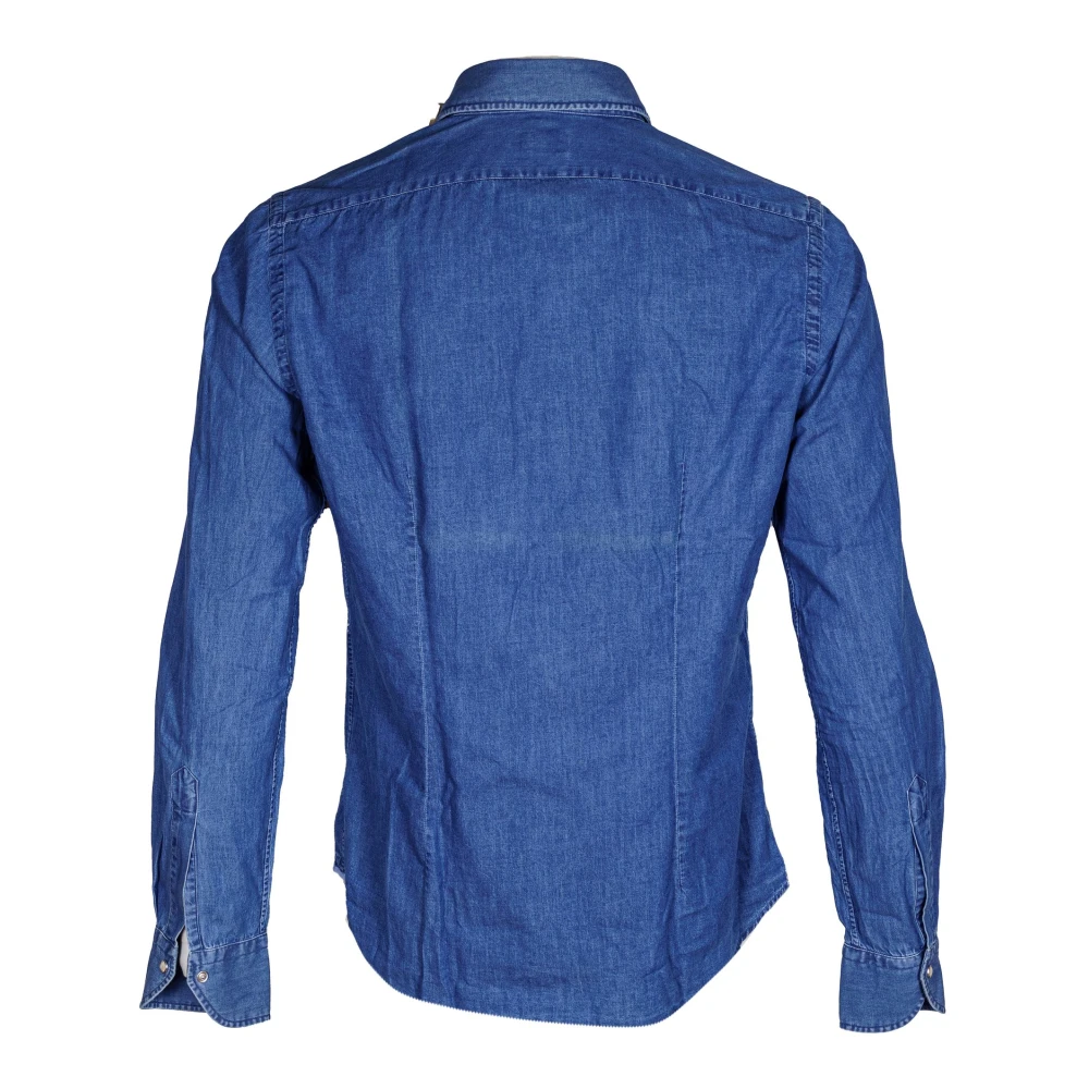 Xacus Op maat gemaakte klassieke kraagshirt gemaakt in Italië Blue Heren