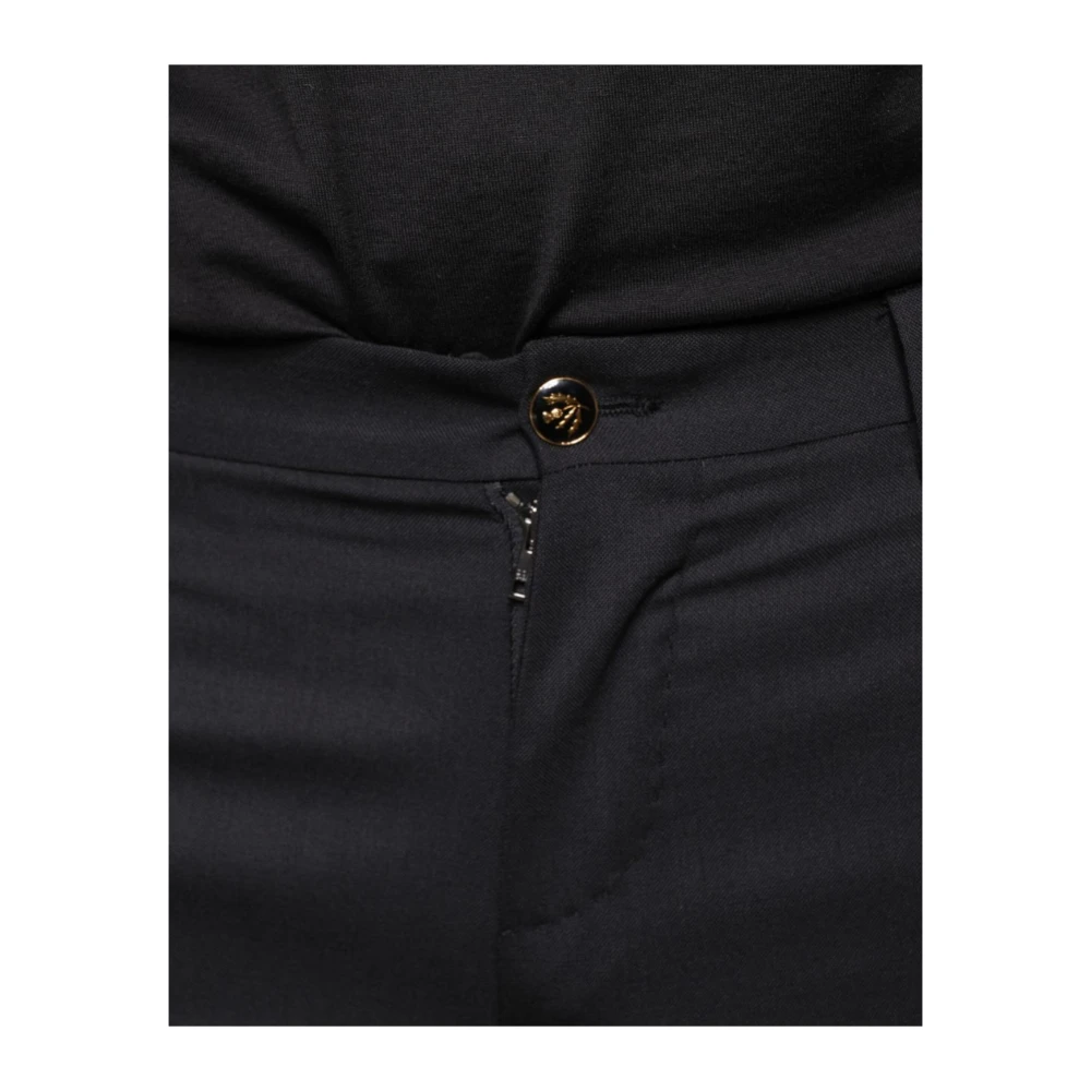 Dolce & Gabbana Zwarte Wol Skinny Jurk Broek Black Heren