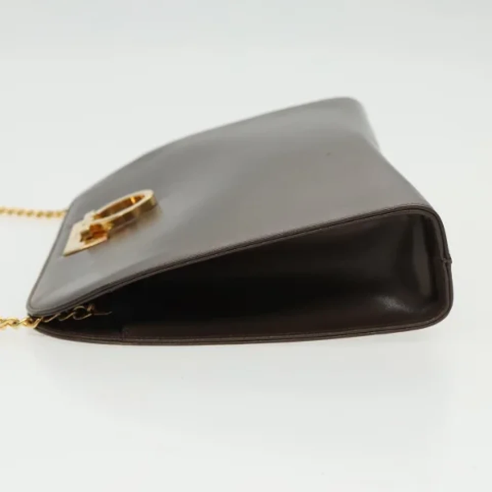 Salvatore Ferragamo Pre-owned Leather shoulder-bags Brown Dames