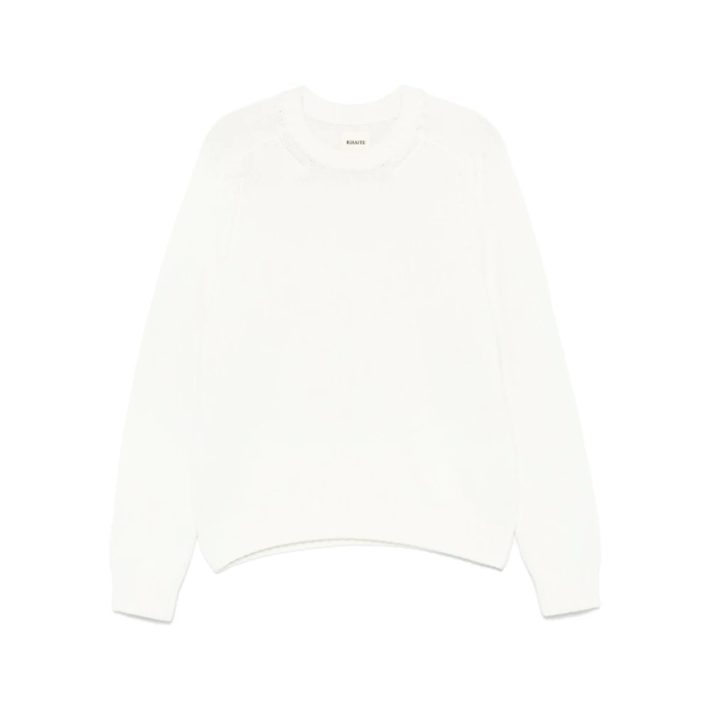 Khaite Witte Crew Neck Sweater met Raglan Mouwen White Dames