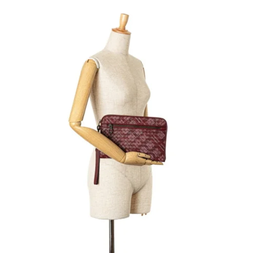 Bottega Veneta Vintage Pre-owned Leather clutches Purple Dames