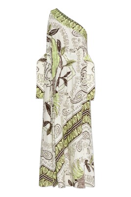 fitted lace wedding dress Veronica Beard Ember Silk-Blend Maxi Dress | Blue Coast Multi main image 1