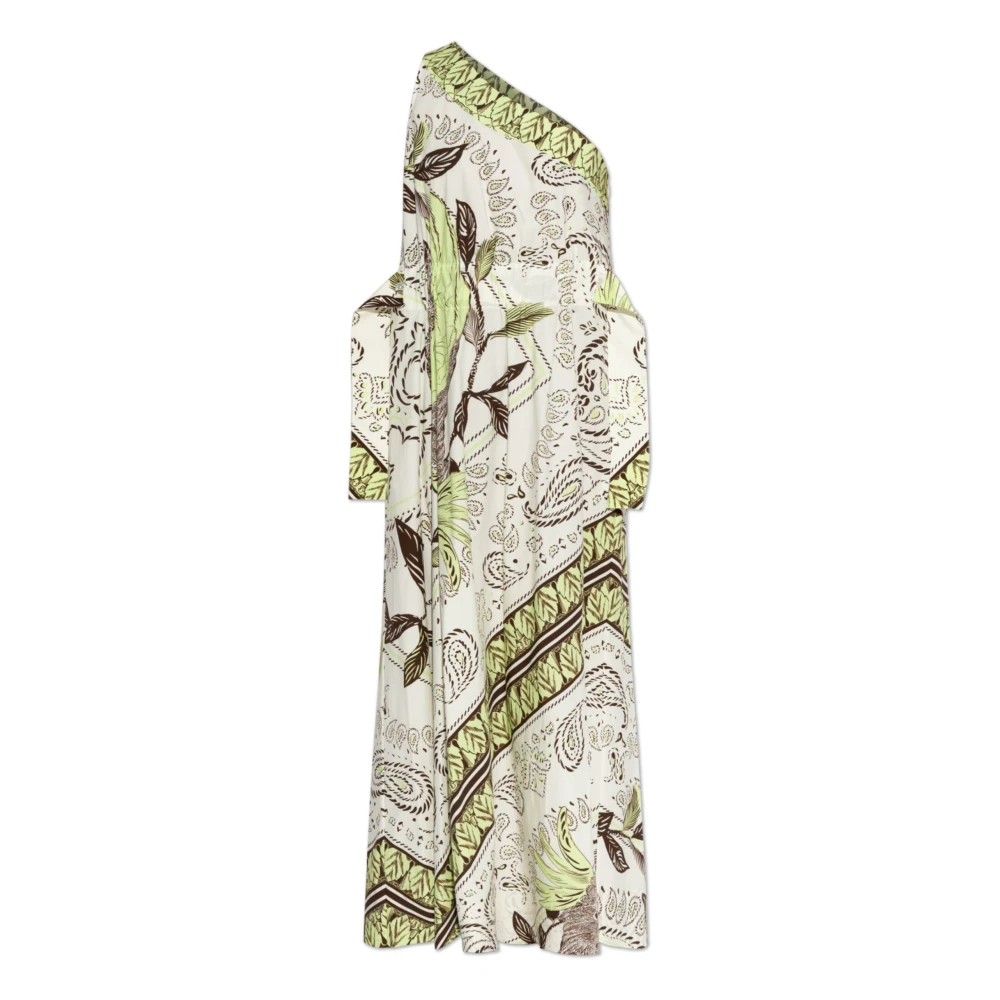 Tory Burch Women's Multicolor Maxi Dresses, S, Bird-Print Midi Dress