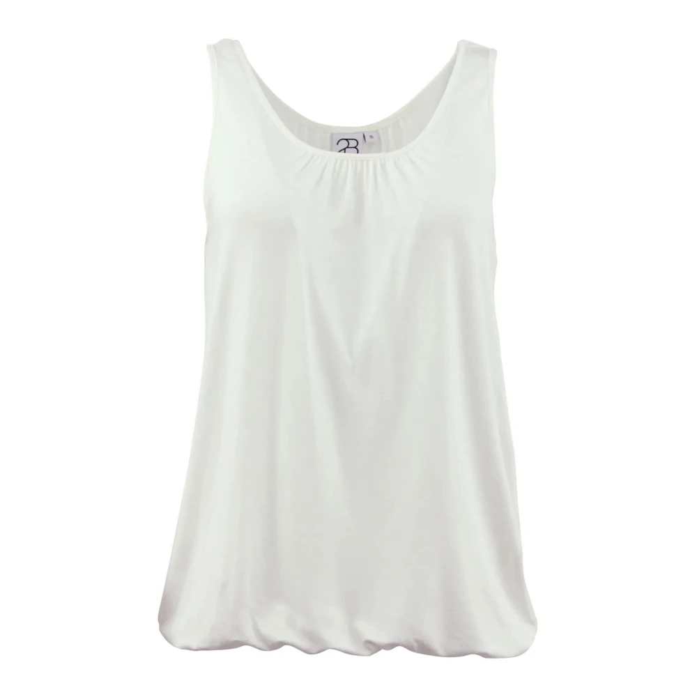 2-Biz Top zonder mouwen Zomerse stijl White Dames