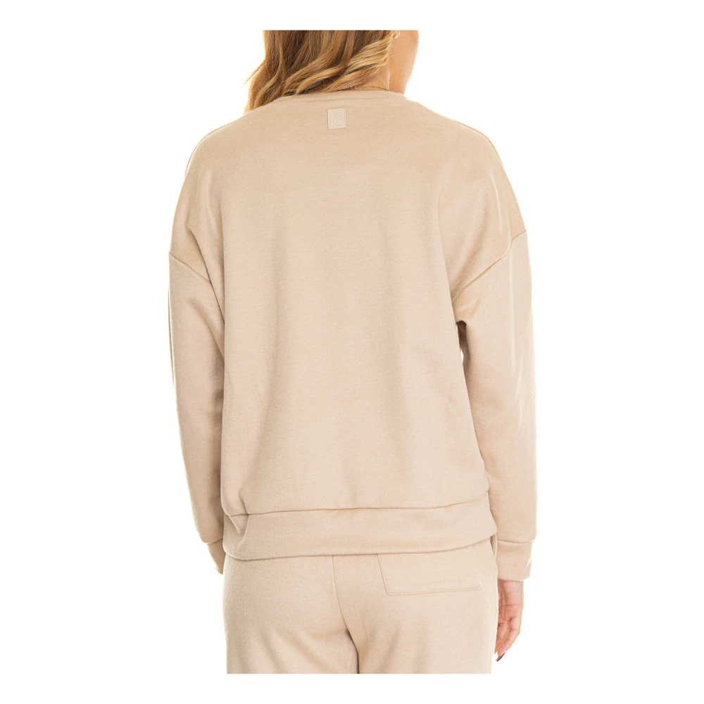 Max Mara Weekend Stijlvolle Sweatshirt voor Weekenduitjes Beige Dames