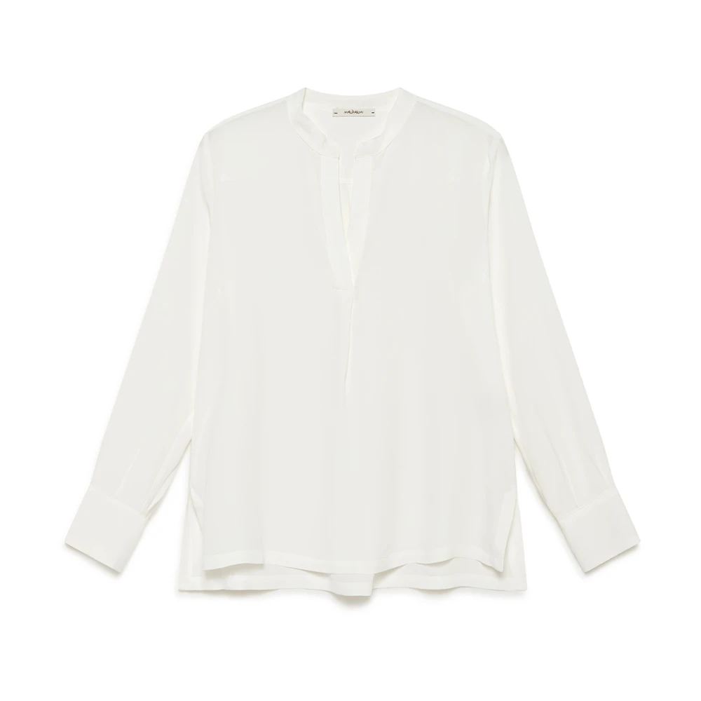 Maliparmi Fluid Crepe Blouse White Dames