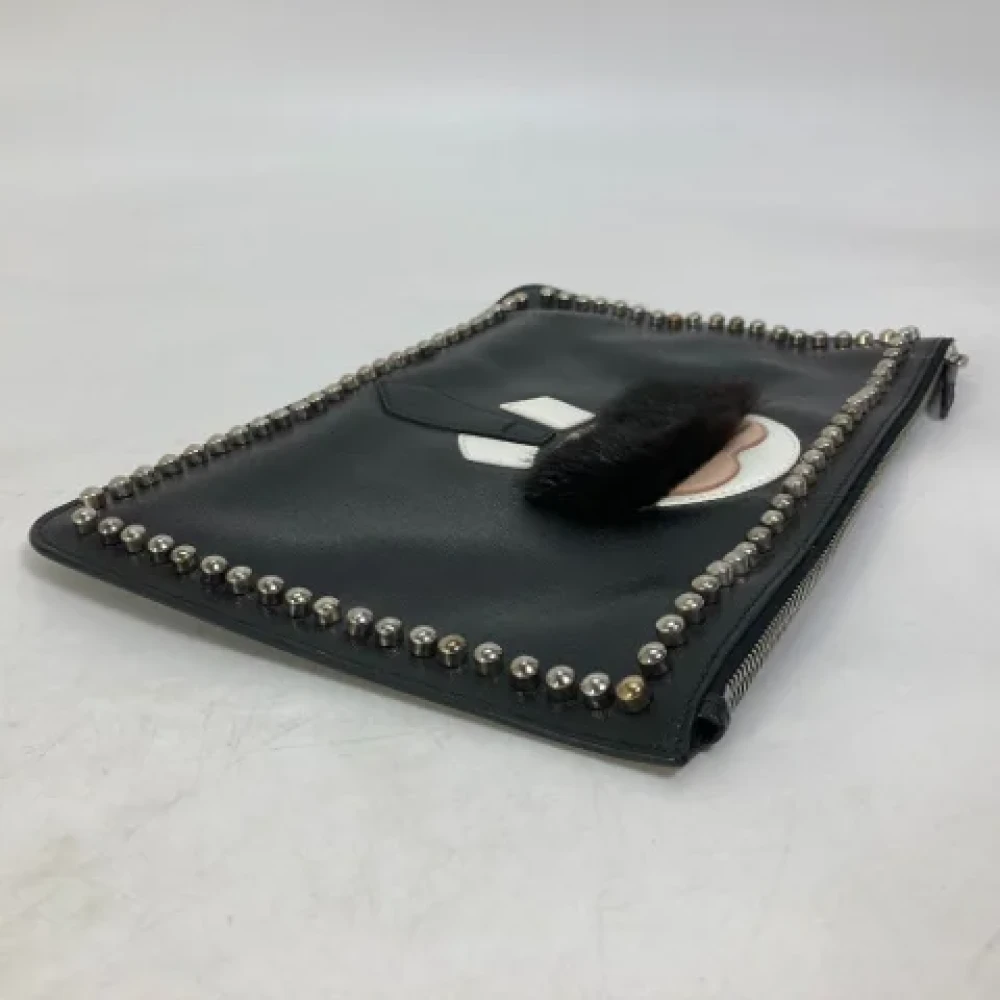 Fendi Vintage Pre-owned Fur clutches Black Dames