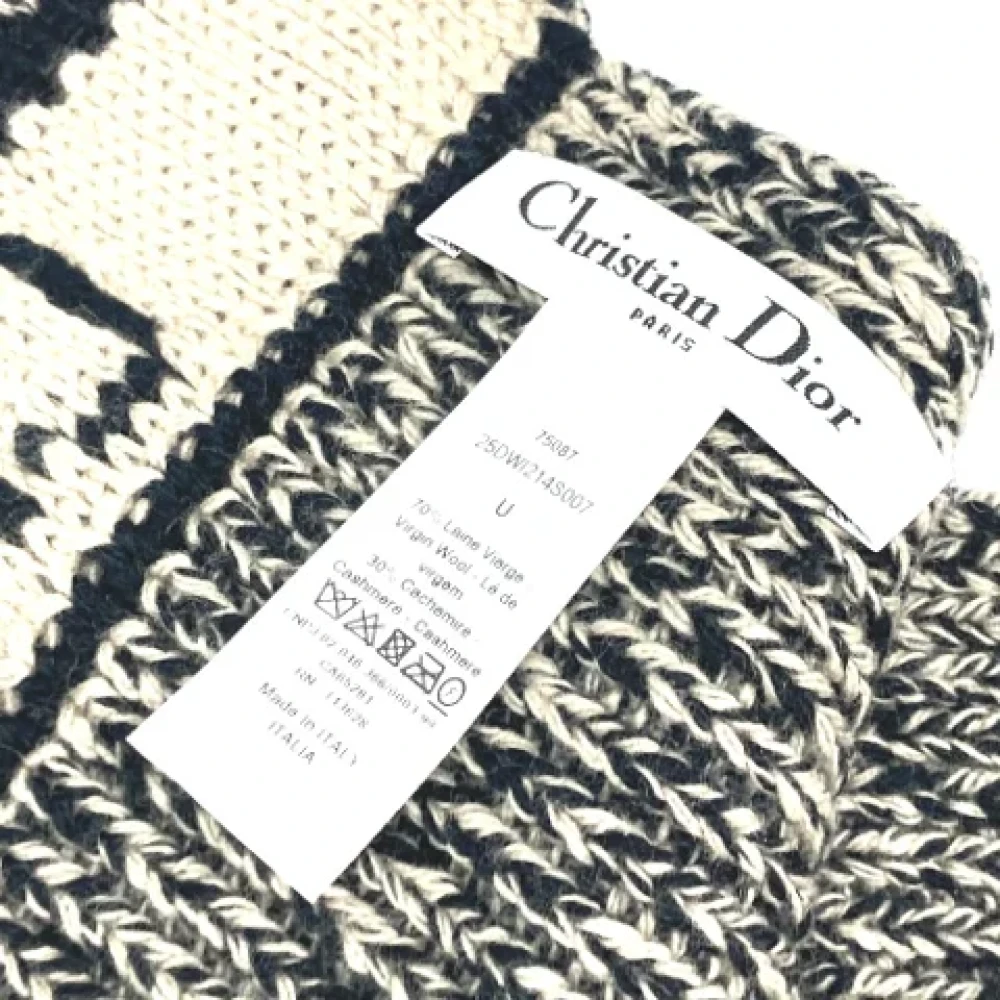 Dior Vintage Pre-owned Fabric scarves Black Dames