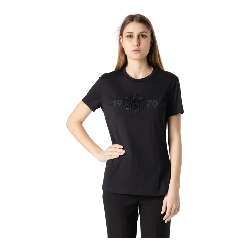 Roberto Cavalli Kortärmad T-shirt Black, Dam