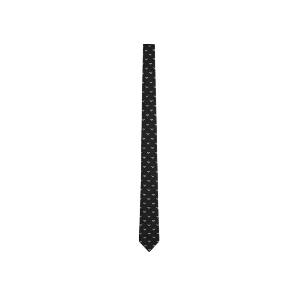 Emporio Armani Zijden Stropdas Nero Black Heren