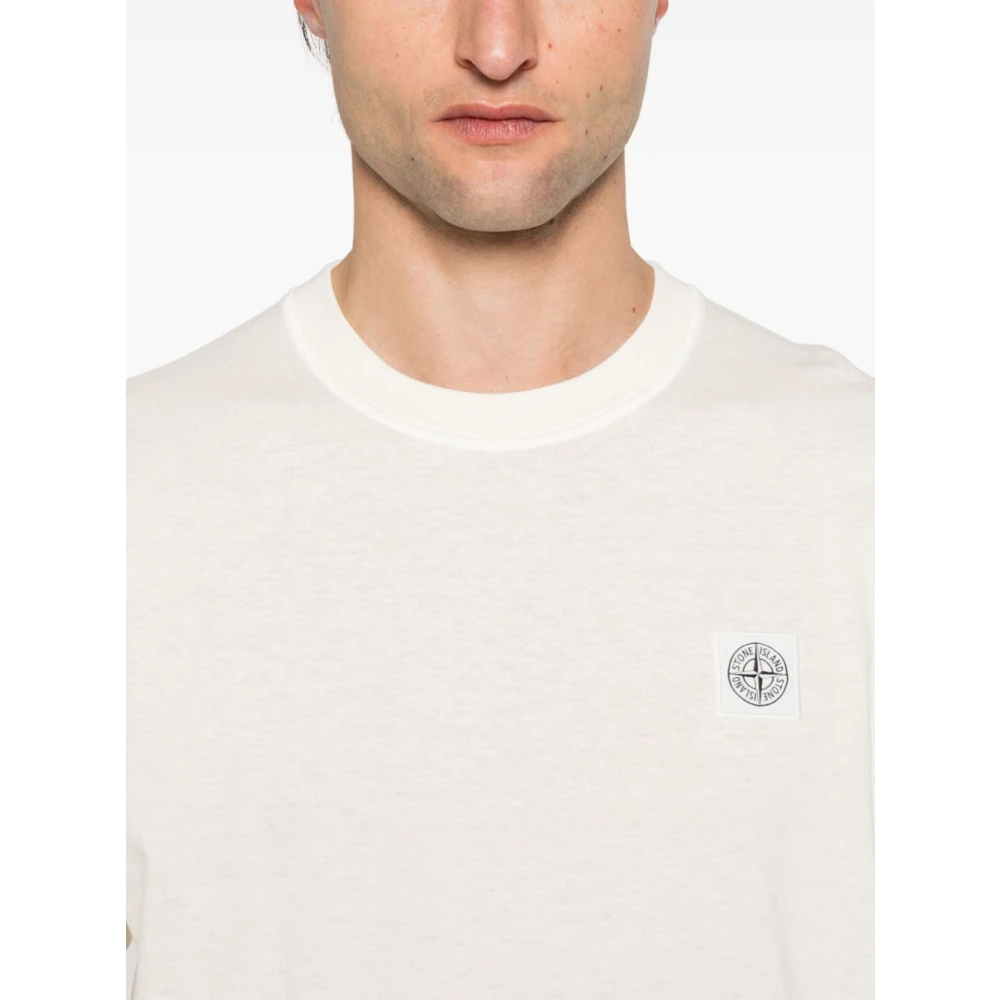 Stone Island Heren Avorio T-shirts & Polo's White Heren