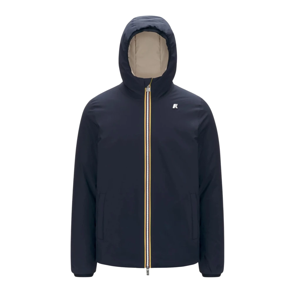 K-way Omkeerbare Waterdichte Winddichte Jas Blue Heren