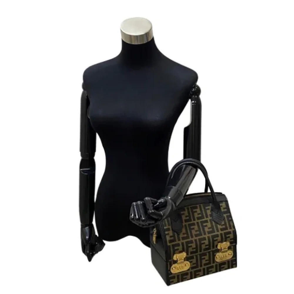 Fendi Vintage Pre-owned Canvas handbags Black Dames