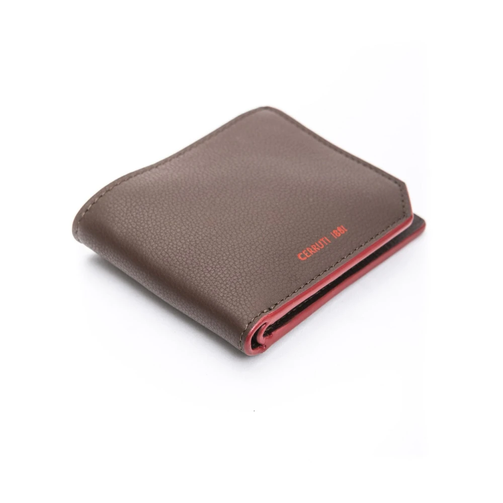 Cerruti 1881 Leren portemonnee met voorlogo Brown Heren