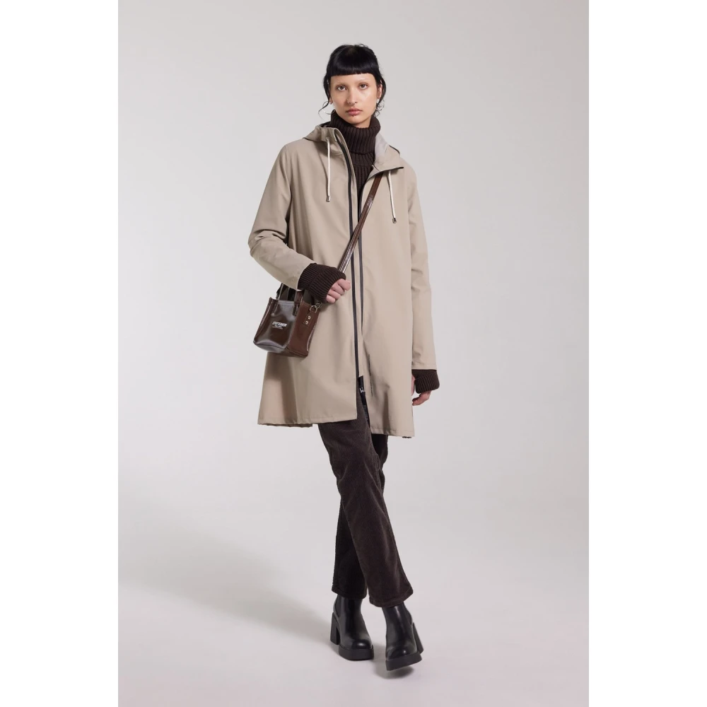 Stutterheim Lichtgewicht Matte Rits Regenjas Beige Dames