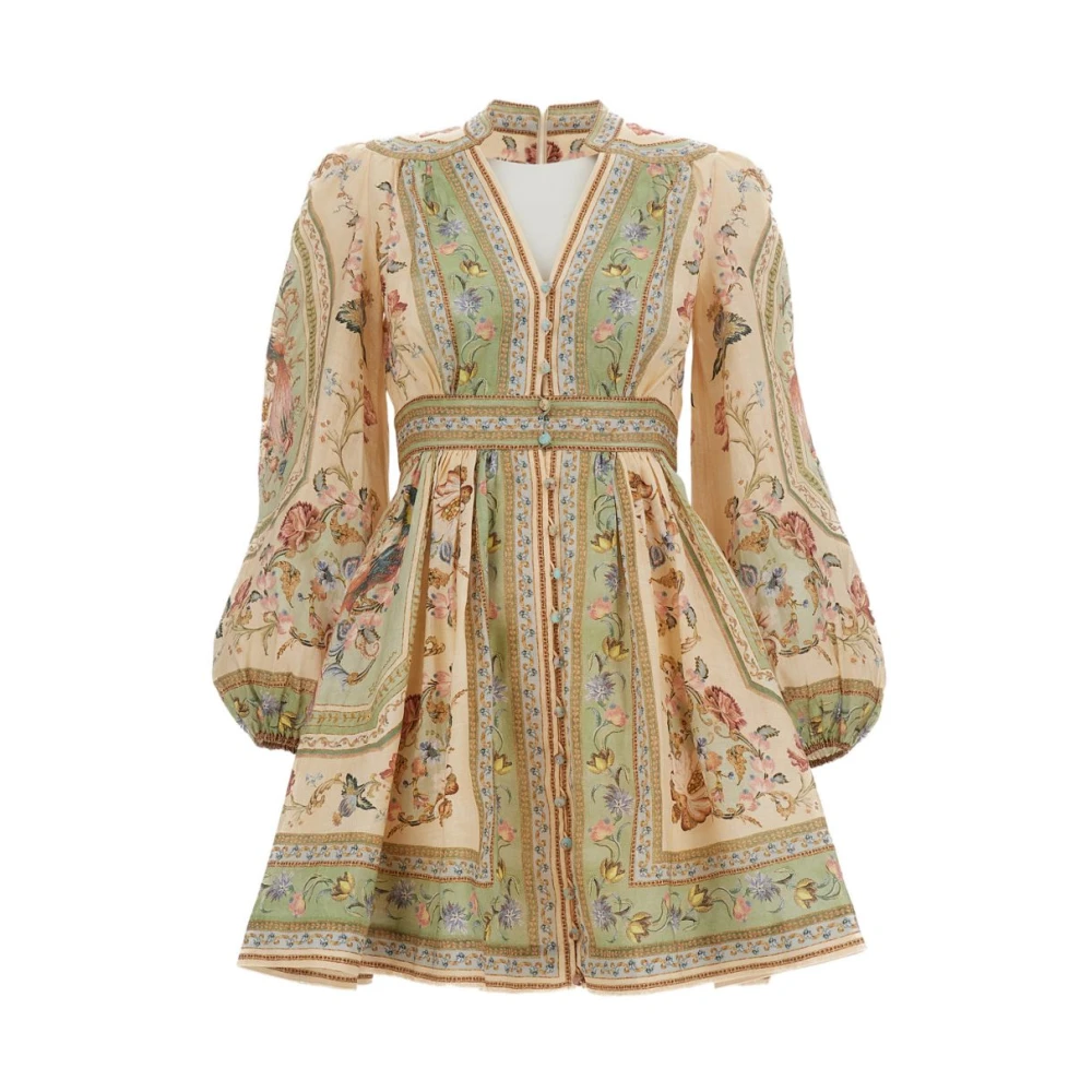 Zimmermann Women's Green Roselight Floral Linen Minidress UK Size 14 - Mytheresa - Image 4