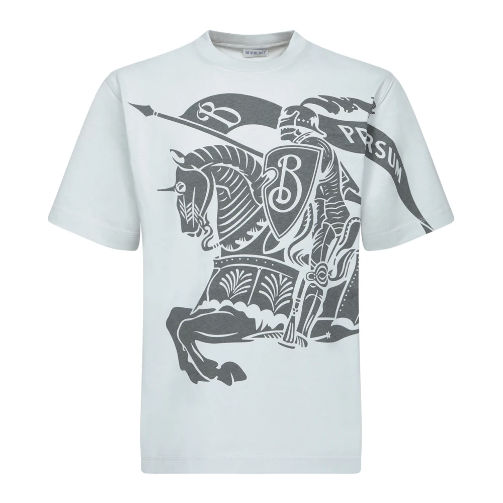 Burberry Equestrian Grafisch T-shirt met korte mouwen Gray Heren